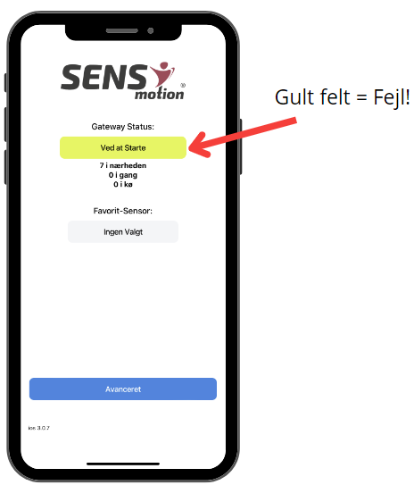 Gateway-status med problemer