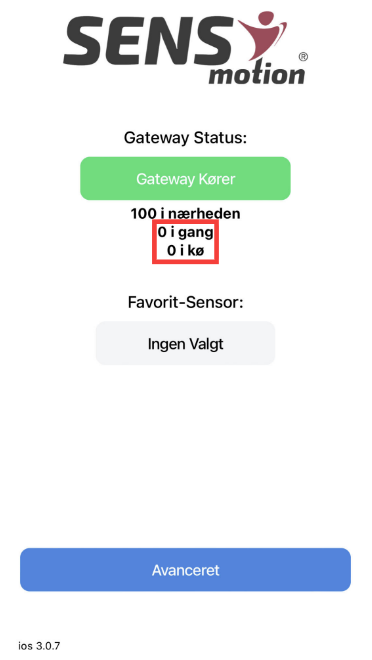 Data for alle sensorer er overført