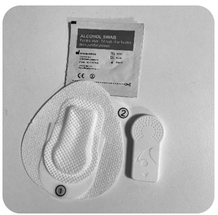 Renseserviet, sensor og sensorplaster