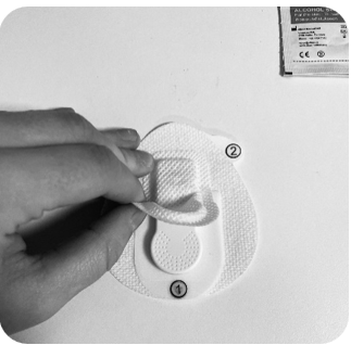 Sensor placed in patch pocket