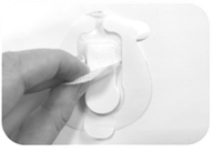 Sensor placeret inde i plasterlommen