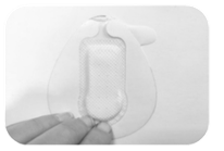 Plaster fastgjort rundt om sensoren