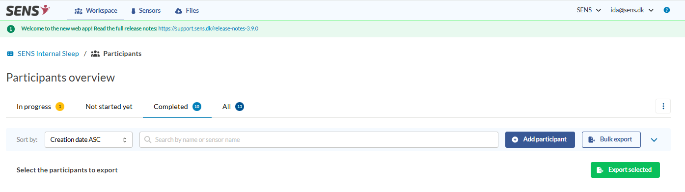 Add participant button