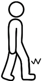 Upright sporadic walk