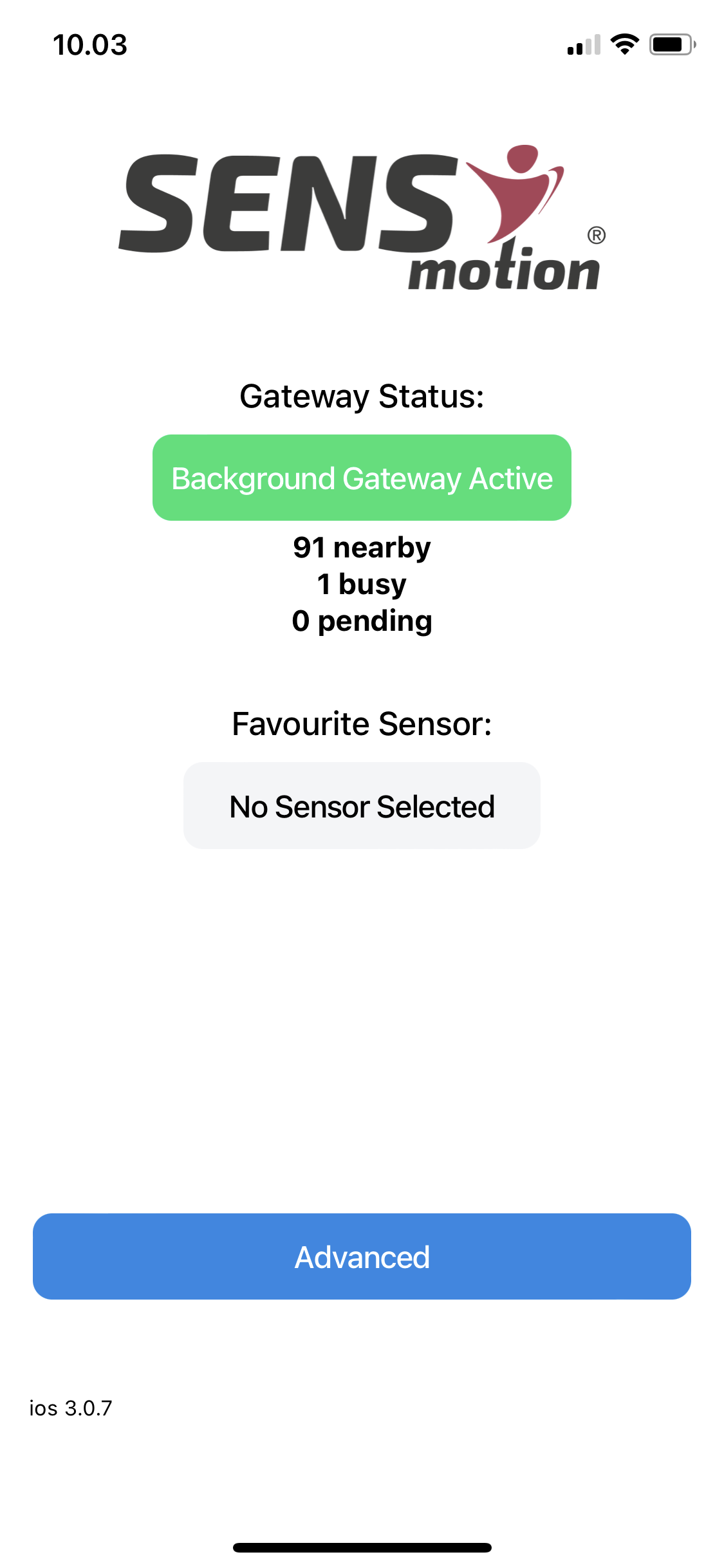 Open SENS motion app